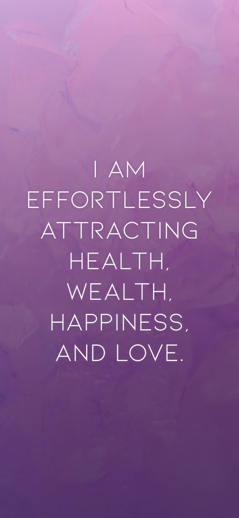 I am effortlessly attracting health, wealth, happiness, and love. From the I am app: https://iamaffirmations.app Health Wealth And Happiness Quote, Health Affirmation Wallpaper, Health Wealth Love And Happiness, Health And Wealth Affirmations, Wealth Vision Board Photos, Health And Wealth Quotes, Happiness Vision Board Law Of Attraction, Vision Board Manifestation Health, Wealth Wallpaper Iphone