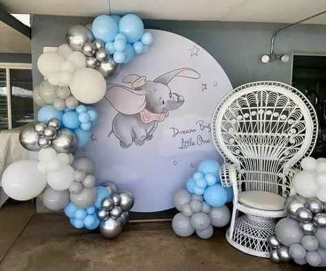11 Cute Dumbo Themed Baby Shower Ideas 2023 Baby Ahower Ideas, Dumbo Baby Shower Theme, Disney Baby Shower Themes, Being The Main Character, Elephant Baby Shower Theme Boy, Baby Boy Disney, Themed Baby Shower Ideas, Dumbo Baby Shower, Twin Boys Baby Shower
