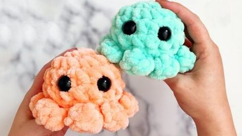 How To Crochet A Baby Octopus | DIY Joy Projects and Crafts Ideas Amigurumi Patterns, Kawaii, How To Make A Crochet Octopus, Crochet No Sew Octopus Free Pattern, Crochet Amigurumi Free Patterns Octopus, Crochet Octopus Video Tutorial, Crochet Octopus Plush, Crochet Octopus Free Pattern No Sew, How To Crochet A Octopus Step By Step