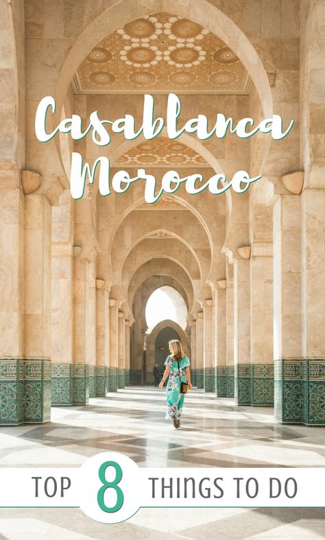 The Top 8 Things to do in Casablanca, Morocco – Wandering Wheatleys North Africa Travel, Hassan Ii Mosque, Morocco Trip, Morocco Africa, Morocco Itinerary, Chefchaouen Morocco, Morroco Travel, Casablanca Morocco, Funny Travel