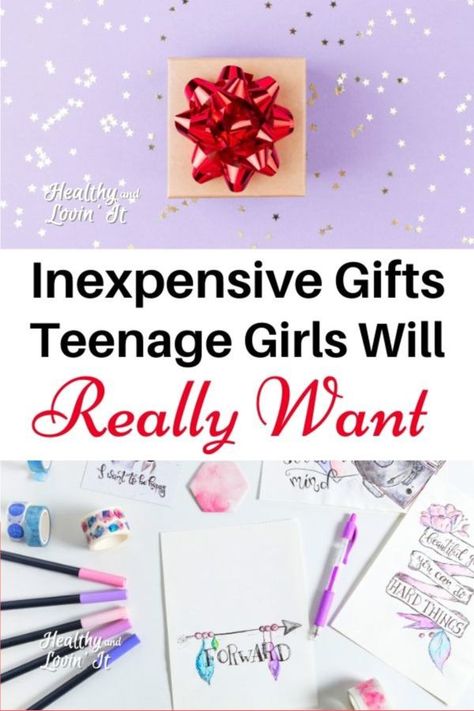 Here are some awesome cheap gift ideas for teenage girls! These are cool enough to please a teenager, but they are also very inexpensive. I have already bought #2 for my daughter and #9 for myself!! #HealthyandLovinIt #giftsforteens #cheapgiftsideas Diy Gifts For Teenage Girl, Gifts For Myself, Gift Ideas For Teenage Girl, 16th Birthday Gifts For Girls, Get Well Baskets, Cheap Gift Ideas, Wanderlust Tattoo, Wine Country Gift Baskets, Girls Things