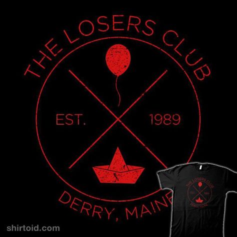 The Losers Club | Shirtoid #alecxps #film #horror #it #movies #stephenking Stephen King Tattoos, The Losers Club, Derry Maine, The Losers, Laptop Case Stickers, Losers Club, Cricut Halloween, King Book, Desenho Tattoo