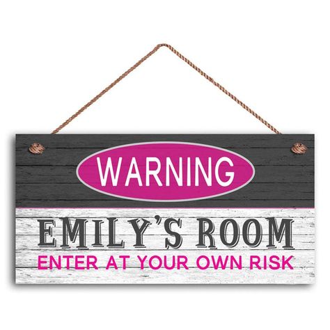 Baby Wall Stickers, Enter At Your Own Risk, Kids Door Signs, Kids Door, Name Wall Stickers, Baby Nursery Wall Art, Wall Decals For Bedroom, Butterfly Wall Decor, Girl Sign