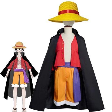 One Piece: Monkey D. Luffy Cosplay Luffy Halloween Costume, Anime Halloween Costumes, Luffy Cosplay, Black Halloween Dress, One Piece Monkey D Luffy, Cloak Coat, Anime Halloween, Halloween Costume Outfits, Boy Halloween Costumes