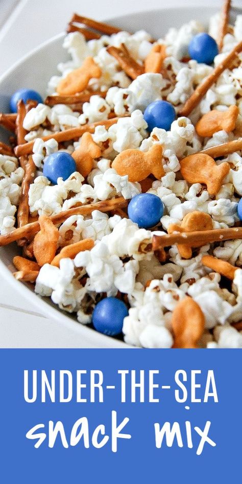 Ocean Themed Recipes, Nemo Snack Ideas, Ocean Graham Cracker Snack, Under The Sea Party Snack Ideas, Crabwiches Under The Sea, Snacks For Under The Sea Party, Beach Themed Party Food Appetizers, Fish Snacks For Preschool, Underwater Themed Snacks