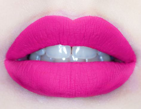 Pink Lips Lip Art, Hot Pink Lips, Batons Matte, Matte Pink, Hot Lips, Pink Lipstick, Beautiful Lips, Everything Pink, Barbie Pink