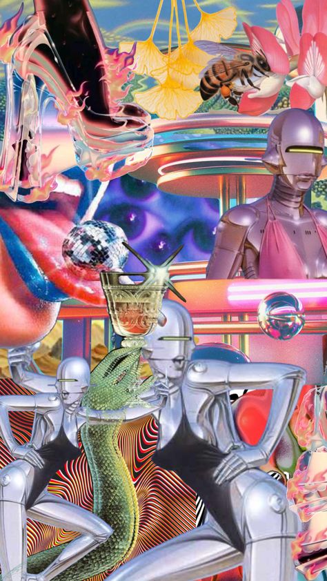 Futurism Art Movement, Futuristic Collage, Colorful Moodboard, 80s Futuristic, Retro Futurism Aesthetic, Shuffle Aesthetic, Retro Futurism Art, Neo Futurism, Moodboard Aesthetic Collage