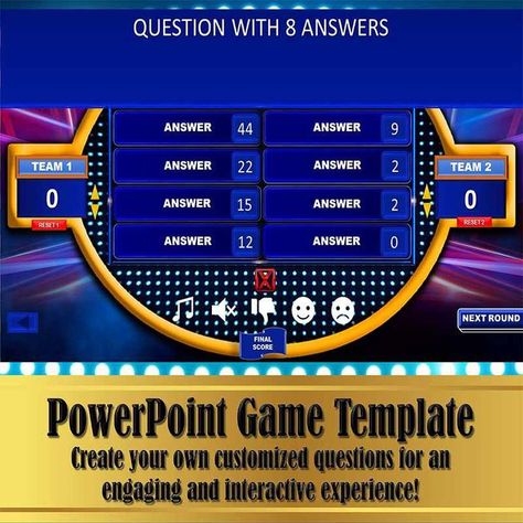 Family Feud Template, Powerpoint Game Templates, Retreat Activities, History Games, Family Feud Game, Visible Learning, Test Games, Powerpoint Free, Powerpoint Games