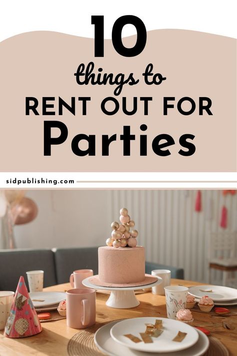 This article will give you a list of things to rent out for a parties. This information will make it easy for you when starting out a party rental business. Diy Party Rentals, Party Planner Business, Event Space Business, Diy Party Props, Party Rental Business, Event Venue Business, Team Bonding Activities, Party Rental Ideas, Kids Party Rentals