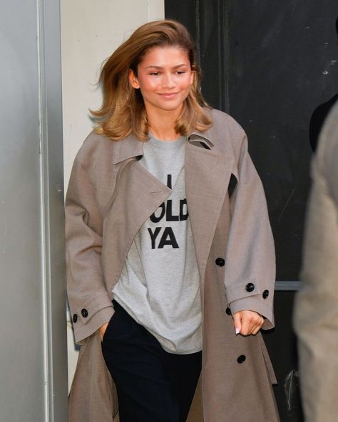 Zendaya wearing 'I Told Ya' t-shirt in New York Celebrity Wear, New Hunger Games, Iconic Sunglasses, Hunger Games Movies, Zendaya Outfits, Zendaya Style, Google Pixel Phone, All Video, Buy Clothes