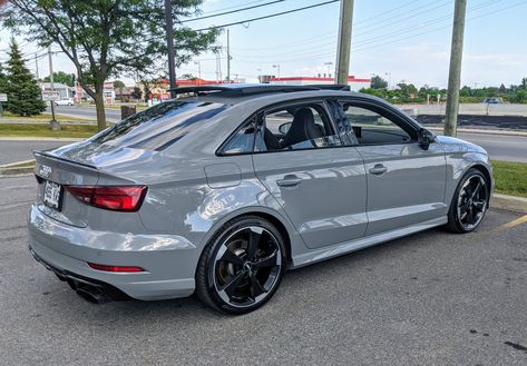 2019 Audi RS3, Nardo grey Audi Rs3 Nardo Grey, Nardo Grey Audi, Audi A4 Black, Luxury Suv Cars, Audi Rs7 Sportback, Audi Motorsport, Audi A3 Sedan, Nardo Grey, Bmw Scrambler