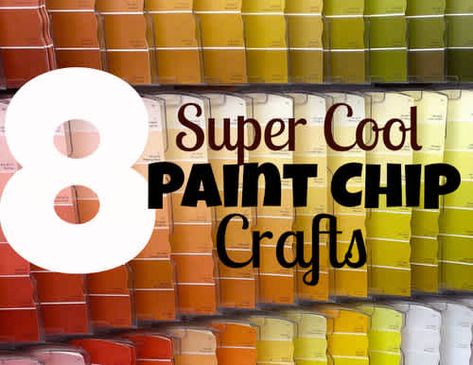 Upcycling, Amigurumi Patterns, Paint Chips Diy, Paint Samples Crafts, Repurpose Crafts, Chip Ideas, Paint Chip Cards, Paint Sample Cards, Paint Chip Crafts