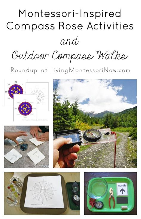 Montessori, Compass Rose Activities, Montessori Geography, Geography Activities, Homeschool Geography, Nature School, Scout Activities, Montessori Ideas, Outdoor Education