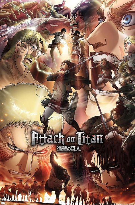 TRENDS ATTACK ON TITAN POSTERS use high-resolution artwork and are printed on FSC-Certified Gloss Poster Paper HIGH QUALITY ART PRINT is ready-to-frame or can be hung on the wall using poster mounts, clips, push pins, or thumb tacks OFFICIALLY LICENSED wall poster PERFECT SIZE for any room; poster is 22.375" x 34" Aya Sophia, Atack Ao Titan, Aot Anime, Key Art, Attack On Titan Season, Poster Room, Dark Anime Guys, Anime Room, Keys Art