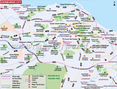 Edinburgh City Map Edinburgh Map, Edinburgh Airport, Scottish Parliament, Scotland Map, Edinburgh City, Foreign Travel, Tourist Map, Cities In Europe, Europe Vacation