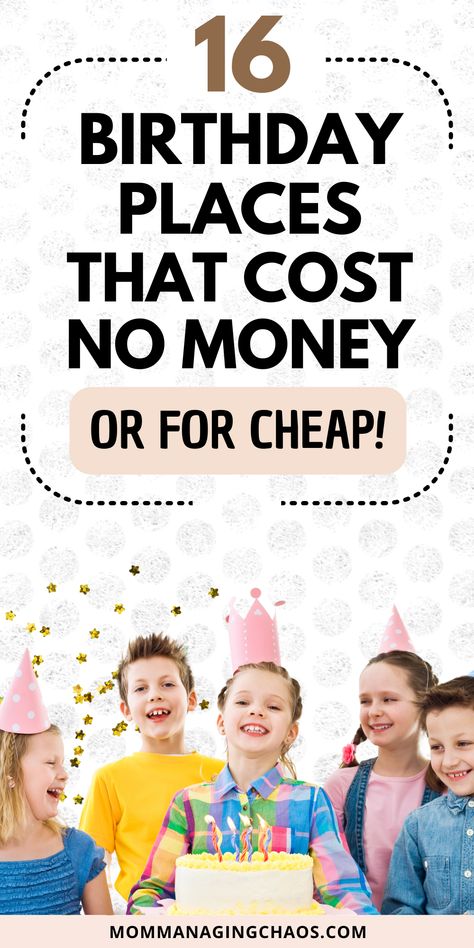 Birthday Party Ideas Not At Home, Venues For Birthday Parties, Cheap And Easy Birthday Party Ideas, Birthday Budget Ideas, Birthday Party Ideas For Small Group, Free Birthday Party Ideas, 1st Birthday Party Venue Ideas, 1st Birthday Location Ideas, Places To Have Birthday Parties