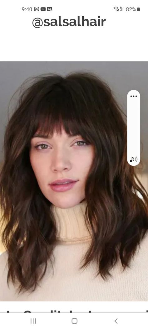 Shoulder Length Hair With Fringe, Mid Length Hair With Bangs And Layers, Undone Style, Brunette Fall Hair, Fall Hair 2023, French Haircut, Shoulder Length Hair With Bangs, 2022 Hairstyles, Layered Thick Hair