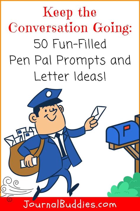 Guaranteed to make your pen pal smile, these letter writing ideas and pen pal prompts will help you get to know each other better and share your interests in a fun and creative way. #PenPalPrompts #LetterWritingIdeas #JournalBuddies Questions To Ask Your Penpal, Pen Pal Quotes, Pen Pal Writing Prompts, Letter Prompts Ideas, Fun Pen Pal Ideas, Pen Pal Prompts, Pen Pal Introduction Letter, Kid Pen Pal Ideas, Toddler Pen Pal Ideas