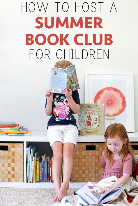 Want to host a children's book club this summer? Here's how to get started with ideas for themes, a sample agenda, and activity ideas! Kids Book Club Ideas, Club Meeting Ideas, Kids Book Club Activities, October Book Club, Book Club Ideas Hosting, Book Club Ideas, Book Club Food, Book Club Activities, Summer Book Club