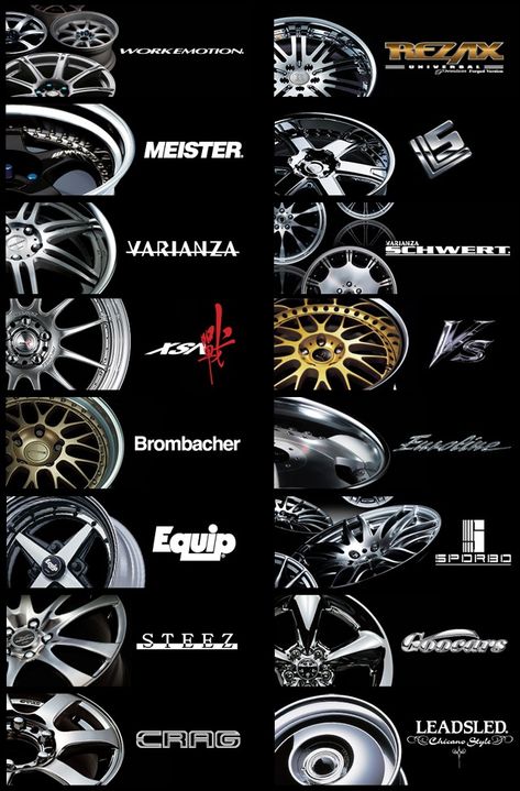 Marcas rines Jdm Rims, Work Wheels, Custom Wheels Cars, Jdm Wheels, Car Facts, Mobil Drift, Car Shoe, Car Wheels Rims, Toyota 4