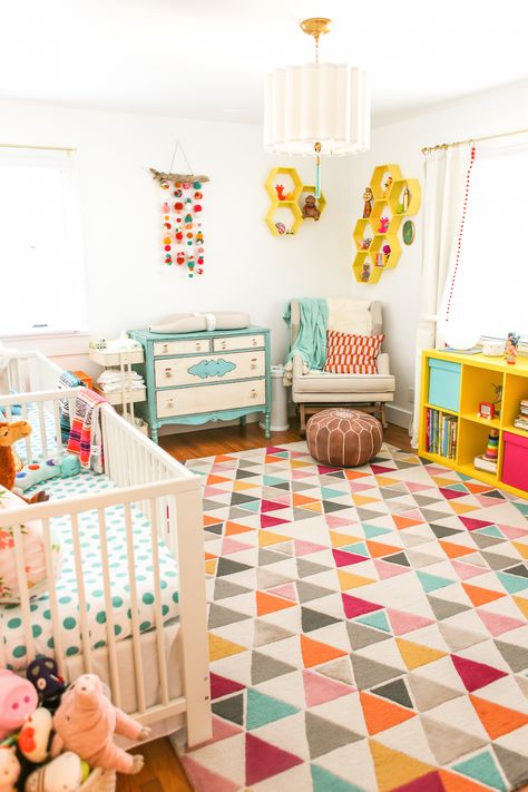 Colorful Twin Nursery Boy Girl Twins Nursery, Nursery Ideas Boy, Twin Nursery, Baby Boy Nursery Themes, Nursery Twins, Nursery Closet, Trendy Baby Nursery, Baby Boy Room Nursery, Nursery Room Boy