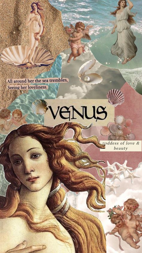 #thebirthofvenus#goddess#venus#romangoddess#love#beauty#botticelli Venus The Goddess Of Love, Roman Goddess Venus, Venus Astrology Aesthetic, Venus Art Goddesses, Venus Wallpaper Aesthetic, Venus Aesthetic Goddess, Goddess Of Love Aesthetic, Venus Goddess Aesthetic, Birth Of Venus Wallpaper