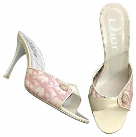 dior pink and white sandals 2000s Shoes, Shoes Png, Dior Sandals, Glamouröse Outfits, Dior Pink, Pretty Heels, Dr Shoes, Quoi Porter, Shoe Wishlist