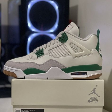 Air Jordan 4 Retro SB Pine Green DR5415-103 Jordan 4 Sb Pine Green, Jordan Green, Green Retro, Jordan 4 Retro, Shoes Air, Air Jordan 4, Air Jordan 4 Retro, Pine Green, Green Outfit