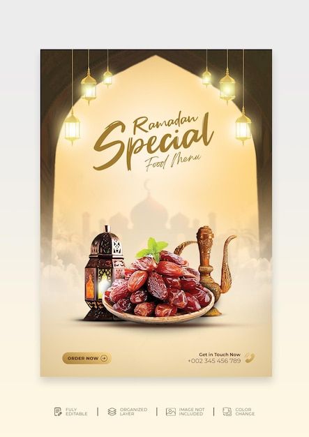 PSD a poster for ramadan special food fr... | Premium Psd #Freepik #psd #ramadan #ramadan-mubarak #ramadan-background #ramadan-food Ramadan Flyer Design, Ramadan Design Poster, Iftar Background, Iftar Poster, Ramadan Poster Design, Ramadhan Poster, Ramadan Flyer, Ramadan Dates, Ramadan Sweets