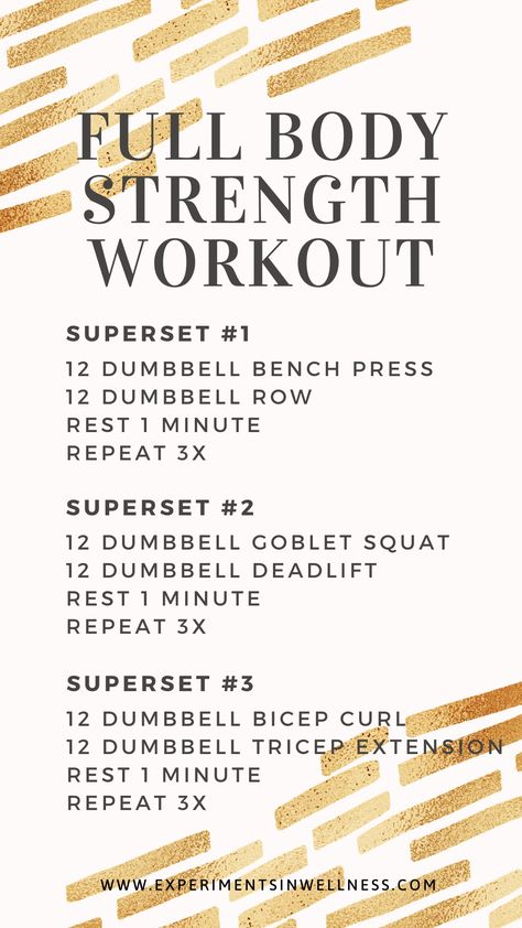 Easy Circuit Workout, Home Strength Workout, Full Body Superset Workout Weights, Full Body Dumbbell Circuit Workout, 20 Minute Dumbbell Workout, 20 Minute Full Body Strength Workout, 20 Minute At Home Workout, Circuit Training Workouts With Weights, Full Body Morning Workout