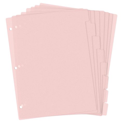 3-Ring Binder Plastic Divider Set, 8-Tab Sturdy Plastic Dividers, Binder Dividers with Tabs, Pink Binder Dividers, Aesthetic Dividers for Binder, Suitable for Notebooks and Binders(Pink) Preppy Binder Dividers, Pink Binder Dividers, Aesthetic Binder Dividers, Cute Folders For School, Binder Separators, Dividers Aesthetic, Aesthetic Divider, Pink Divider, Notebook Divider