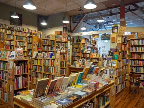 Find the best indy bookshops in San Francisco with this local's guide. It covers 14 beautiful bookstores and suggestions for other literary things to do in San Francisco, California. Beautiful Bookstores, Used Bookstore, Folio Books, Book Passage, Book Shops, Comic Book Shop, Mission District, Poetry Reading, Alley Cat