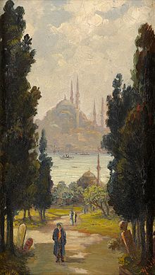 Art, Istanbul, Castle, Oil Painting