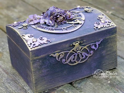 Diy Trinket Box, Leaves Stencil, Wooden Box Crafts, Mermaid Garden, Circle Images, Cardboard Crafts Diy, Avatar Dr, Enchanted Jewelry, Wooden Items