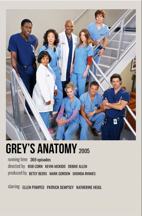 Greys Anatomy Poster, Polaroid Movie Poster, Grey's Anatomy Aesthetic, Anatomy Poster, Photo Polaroid, Greys Anatomy Characters, Iconic Movie Posters, Grey's Anatomy Quotes, Film Posters Minimalist