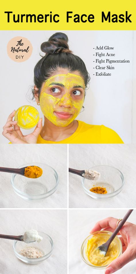 Tumeric Body Scrub Diy Glowing Skin, Mud Mask Recipes, Turmeric Face Mask Acne, Diy Tumeric Face Mask, Turmeric Benefits For Skin, Glowing Clear Skin, Face Mask For Pimples, To Remove Facial Hair, Glowing Skin Diy