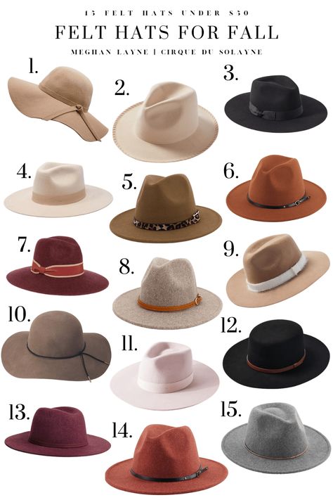 Fall Hats For Women Outfits, Felt Hat Outfit, Hat Outfit Fall, Fall Hats For Women, Hats For Fall, Fall Hat Outfits, Fedora Hat Outfits, Types Of Hats For Women, Chapeau Cowboy