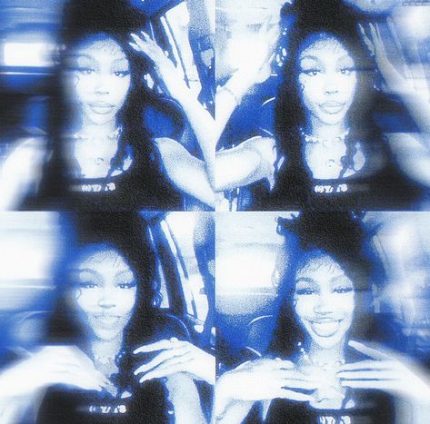 Sza, blue, widget, y2k, futuristic, blurred, SOS Blue Widget Y2k, Sza In Blue, Sza Aesthetic Blue, Widget Y2k, Sza Aesthetic Wallpaper Blue, Y2k Aesthetic Background, Y2k Futuristic, Sza Singer, Blue Widget