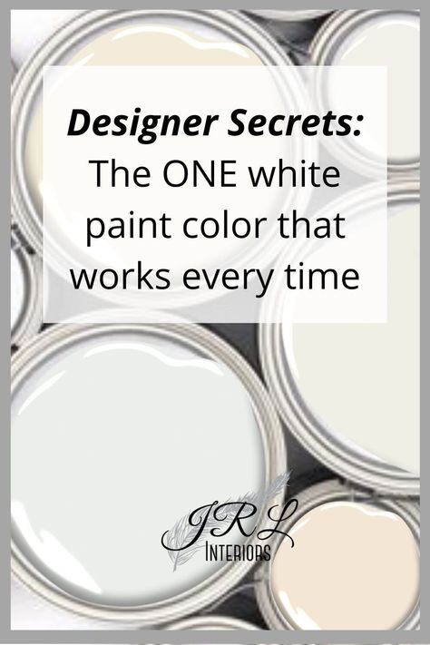 Designer Secrets_ The White trim color that works almost every time. #whitepaint #trimpaint #benjaminmoore White Interior Paint, Painting Trim White, Benjamin Moore Paints, Trim Paint Color, Best White Paint, Off White Paints, Neutral Paint Colors, White Paint Colors, Best Paint Colors