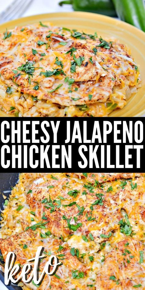 Essen, Keto Jalapeno Chicken, Cheesy Jalapeno Chicken, Jalepeno Chicken Recipes, Jalapeno Chicken Recipes, Keto Jalapeno, Jalepeno Recipes, Chicken Breast Dinners, Easy Keto Dinner