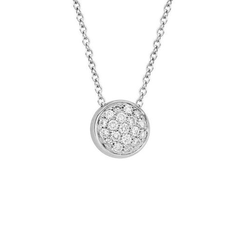 Funghetti Necklace in 18k White Gold with Diamonds - Orsini Jewellers New Zealand Jewellery, Contemporary Pendant, Fine Jewellery, Pendant Set, Diamond Clarity, Chain Pendants, Pave Diamonds, Diamond Pendant, Chain Length