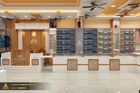 Interior design furniture design Textiles Showroom Interior Design, Cloth Showroom Interior Design Display, Shop Counter Design Furniture, Garment Showroom Interior Design, Garment Shop Counter Design, Hardware Shop Counter Design, Clothing Store Counter Design, Shop Counter Design Clothes, Saree Showroom Interior Design