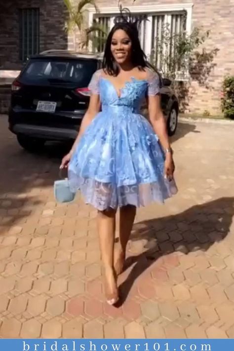 Bridal Shower Dress [Video] | Lace gown styles, Latest african fashion dresses, African lace dresses Flare Lace Dress Asoebi, Short Gown For Lace, Lace Flare Dress Styles, Laces Styles For Women, Women's Fashion Dresses Classy, Classy Lace Dress Styles Nigerian 2023, Matriculation Dress Styles, African Lace Dresses Short, Tutu Dress For Women Classy