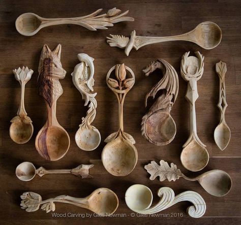 Hantverk Diy, Hand Carved Wooden Spoons, Wood Spoon Carving, Love Spoons, Carved Spoons, Woodworking Projects That Sell, Wood Spoon, Green Wood, Woodworking Skills