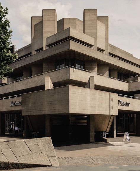 London Modern Architecture, London Brutalist Architecture, National Theatre London, Modern Brutalist Architecture, London Southbank, Southbank London, Brutal Architecture, Male Living Space, Experiential Art