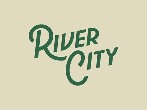 River City II by Blake Cale Festival Logo, City Logo, River City, Base Image, Font Inspiration, River Bank, Design Lab, Letter Logo, Design Idea