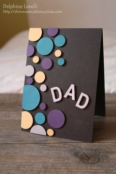 Cards with circles on Pinterest | Handmade Cards, Circles and ... Diy Father's Day, Creative Birthday Cards, Birthday Card Drawing, Birthday Card Craft, Cakes Birthday, Dad Birthday Card, Card Drawing, Father's Day Diy, Dad Cards