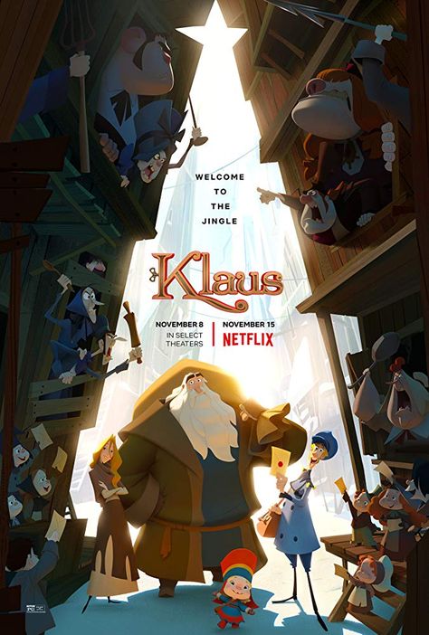 Klaus 2019, Klaus Movie, Netflix Poster, Štědrý Den, Shark Tale, Rodrigo Santoro, Best Christmas Movies, Rashida Jones, Kristin Davis