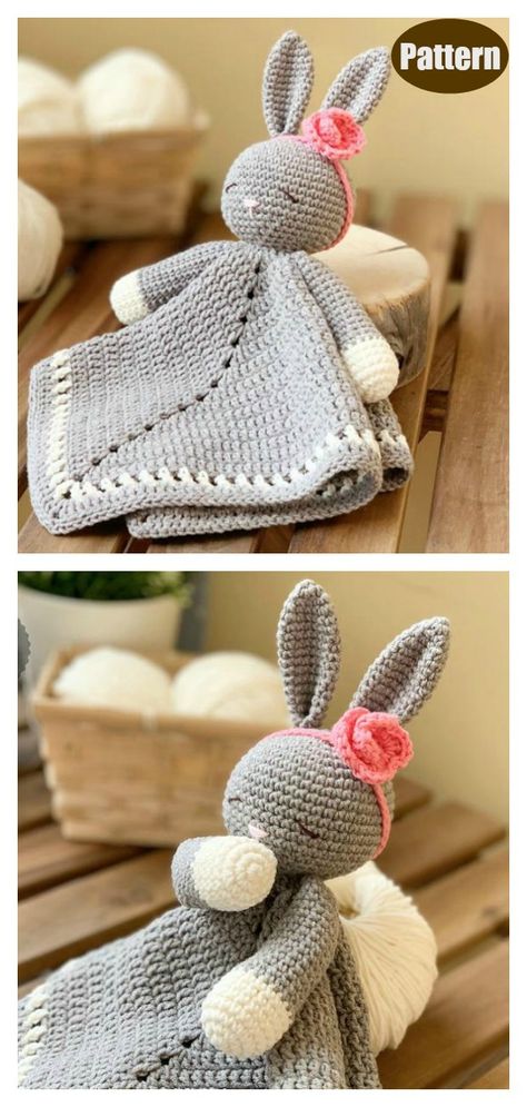 6 Sleepy Bunny Lovey Crochet Pattern Free and Paid Bunny Security Blanket Free Pattern, Rabbit Blanket Crochet, Lovey Blanket Pattern Free, Rabbit Lovey Crochet Pattern, Snuggle Blanket Crochet Pattern, Crocheted Lovies Free, Crochet Rabbit Blanket, Bunny Baby Blanket Crochet, Crochet Snuggle Bunny Free Pattern