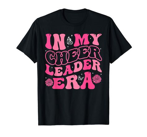 PRICES MAY VARY. Unleash your team spirit with This Cheerleader and Cheer Coach Design! Retro Groovy In My Cheer Leader Era is a Funny Cheerleading Football Cheer Tee. Perfect Gift Idea for Mom, Sister, Aunt, Auntie, Wife, New Mom or any Women in Mother's Day, Baby Shower. This In My Cheer Mom Era Tee High School Football Season. Celebrate your Role as a Proud Mom of a Football Player and Cheerleader with this Cute Outfit! Perfect for Supporting Your Team in Football, Baseball, Basketball, Socce Football And Cheer Shirts, Mini Cheer Camp Shirts, Cheer Sister Shirts, Cheer Camp Shirts, Cheerleading Football, Cheer Jackets, Cheer Accessories, Cheer Clothes, Cheer Competition